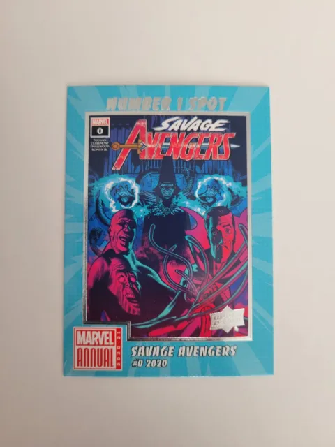 2020-21 Marvel Annual N1S-2 Number 1 Spot Savage Avengers Subset Card