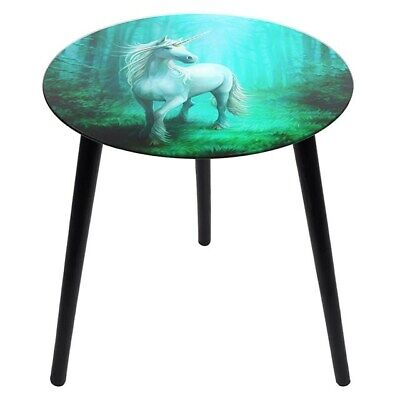 Stunning Anne Stokes Glass Table - Forest Unicorn