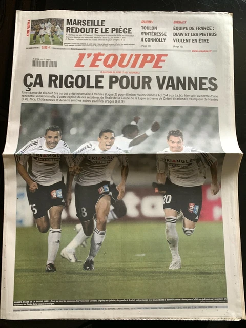 L'Équipe Du 31/03/2007 – Finale Coupe De La Ligue Lyon – Bordeaux