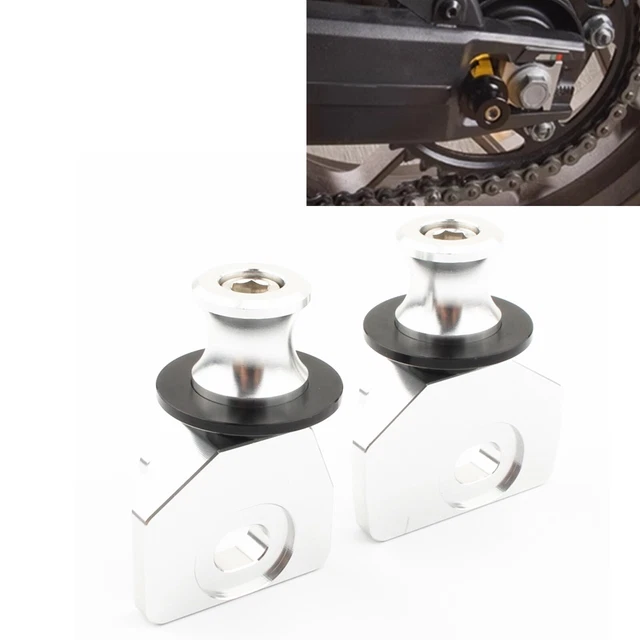 Lot De 2 Curseurs De Bras Oscillant Arrière Pour Moto CNC 10 Mm