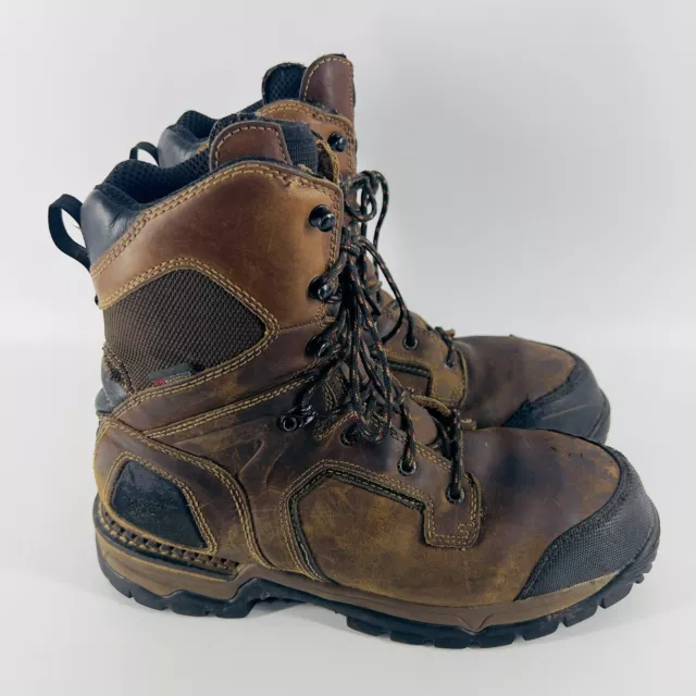 RED WING DYNA-FORCE Mens Size 11 Brown Leather Steel Toe Vibram Sole ...