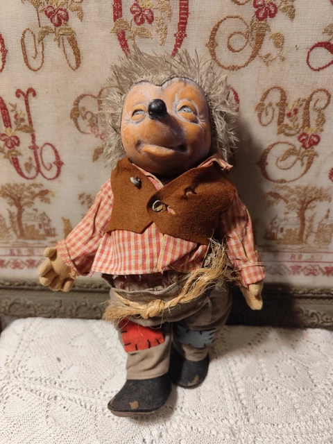 Peluche Steiff Hérisson Micki - Vintage Années 50 - 26 Cm - Kiki Grand Modèle
