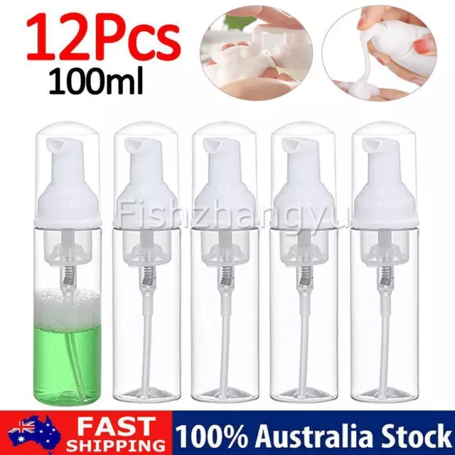 12PCS 100ml Empty Makeup Shampoo Foam Foaming Dispenser Pump Container Bottle AU