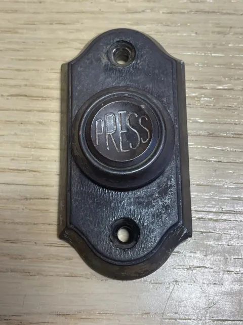 Vintage Bakelite Door Bell Push 'Press'