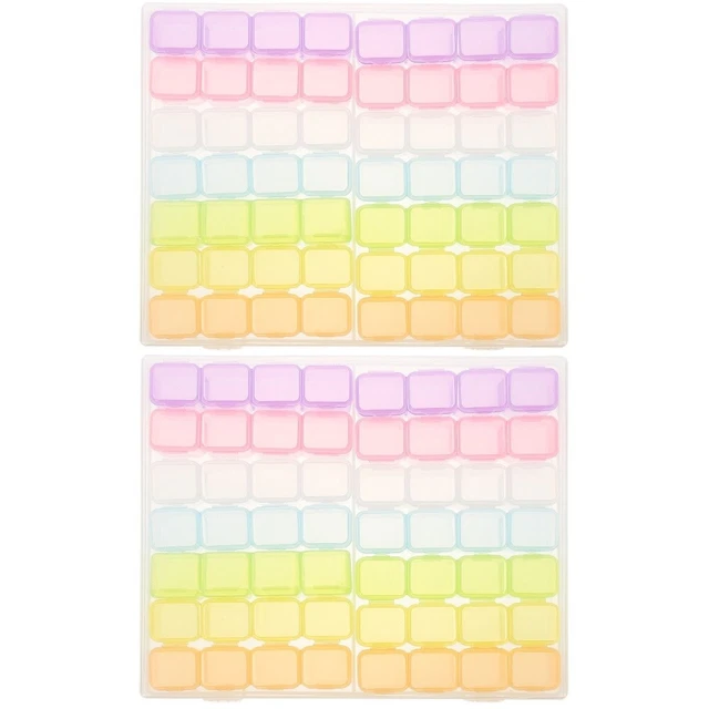 2 set cassetto trucco nail art scatola portaoggetti contenitore Abs