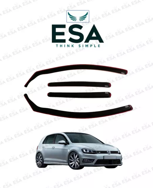 Tinted wind deflectors For VW GOLF MK7 VII  4/5doors Hatchback 2012  4pcs