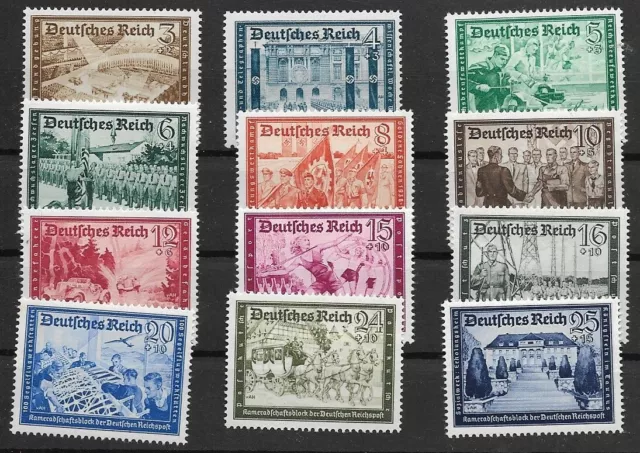 Deutsches Reich MiNr 702 - 713 postfrisch **