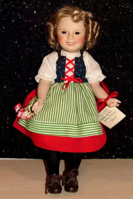 1986 Danbury Mint Shirley Temple Dolls of the Silver Screen Heidi Porcelain 14"