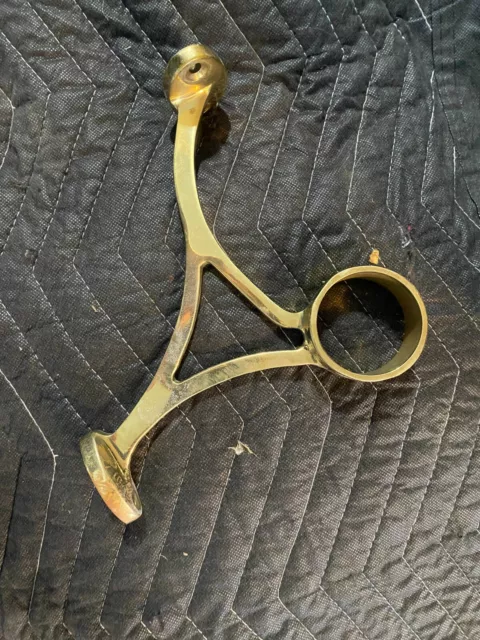 Soporte de montaje en piso de barandilla BARRA DE LATÓN para riel OD de 1,5"" y 2