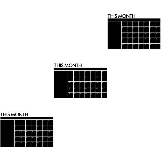 3x Tablero Pared Calendario Limpieza Seca Frigorífico Tablero Comidas Planificador Borde
