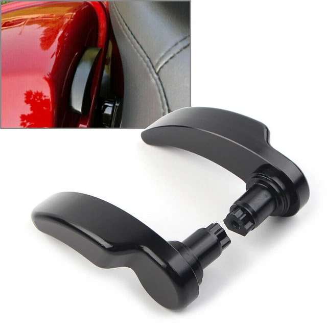 Black Saddlebag Latch Covers Lid Level Lifters For 2014-2022 Harley Street Glide