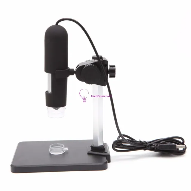 2MP 1000X 8 LED USB Digital Microscope Endoscope Magnifier Camera+Lift Stand 3