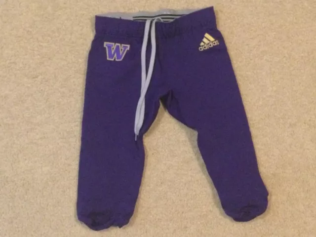 *UW Washington Huskies Game Used Adiddas Large Football Pants Purple/Gold 1