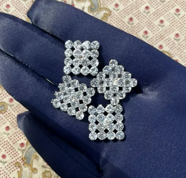ANCIEN BOUTON serti de STRASS FANTAISIE VINTAGE, Vendu à l'unité!