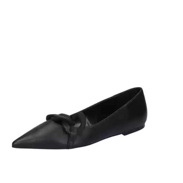 chaussures femme IL'LA ballerines noir cuir EZ477