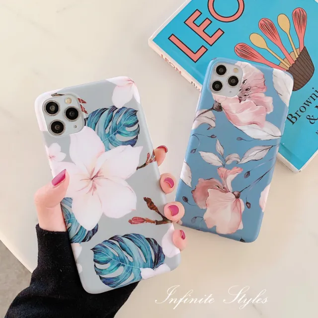 iPhone 11 Pro Max XR XS X Soft TPU Silicon Phone Case Cover Vintage Flowers