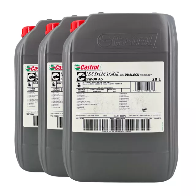 CASTROL Magnatec 5W-30 A5 Motores Acea A5/B5, Ford WSS-M2C913-D, 3x20 Litro