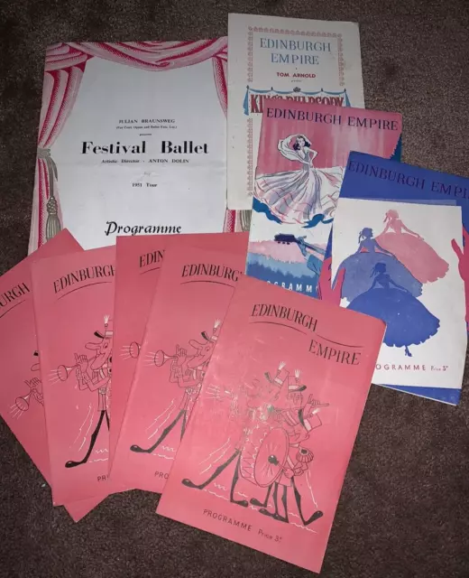 Programmes: Edinburgh Empire Theatre Festival Ballet, Etc.