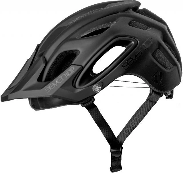 7 iDP M2 BOA Helmet Matt Black / Gloss Black - Open Face Mountain Bike Enduro