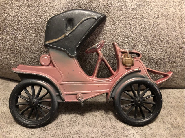 VINTAGE MIDWEST CAST Metal Antique Car 1905 Red Pierce Arrow Wall Art