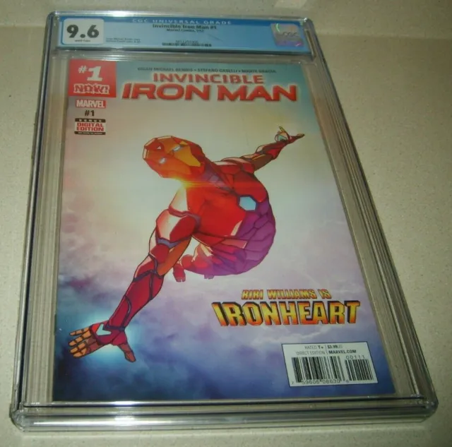 Invincible Iron Man #1 CGC 9.6 /WP Riri Williams is IRONHEART! 1st Print HOT