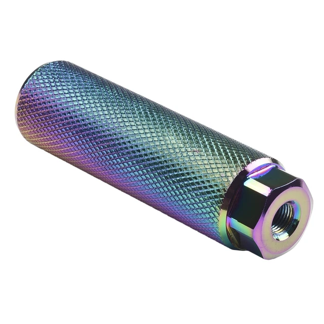 Lot De 2 Repose-Pieds Pour Axe De Vélo BMX/Trottinette - Alliage Aluminium 3/8" Bleu, Longueur 70 Mm