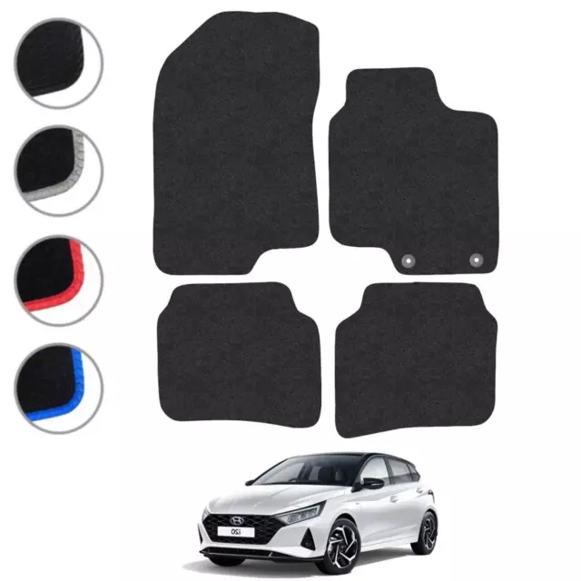 Hyundai i20 2020-Onwards Car Floor Mats Carpet Tailored Fit Colour Trim 4pcs Set