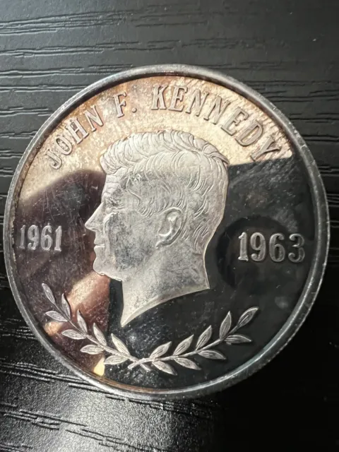 John F Kennedy 1961-1963 JFK Assassinated Vintage .999 Silver Coin Toned USA