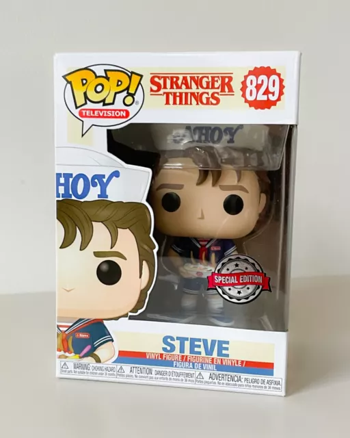 Funko Pop Steve #829 Stranger Things SPECIAL EDITION AHOY BASKIN ROBBINS. Rare