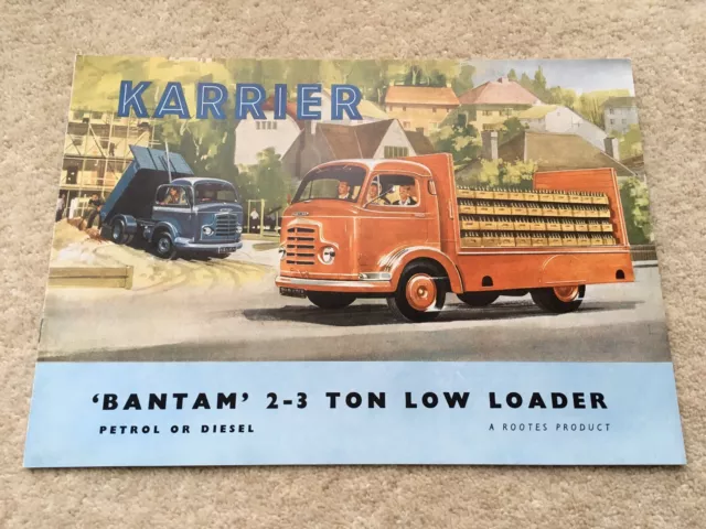 C1959 Karrier ‘Bantam’ 2-3 Ton Low Loader Petrol Or Diesel Adv Sales Brochure
