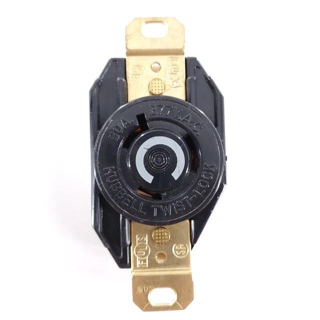 Hubbell HBL2330 Twist Lock Receptacle 20 A 277 V 2 Pole 3 Wire