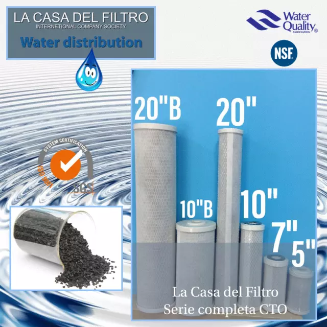 Filtri Acqua Carbone Depuratore Acqua Osmosi inversa pollici cto misure 5 mic