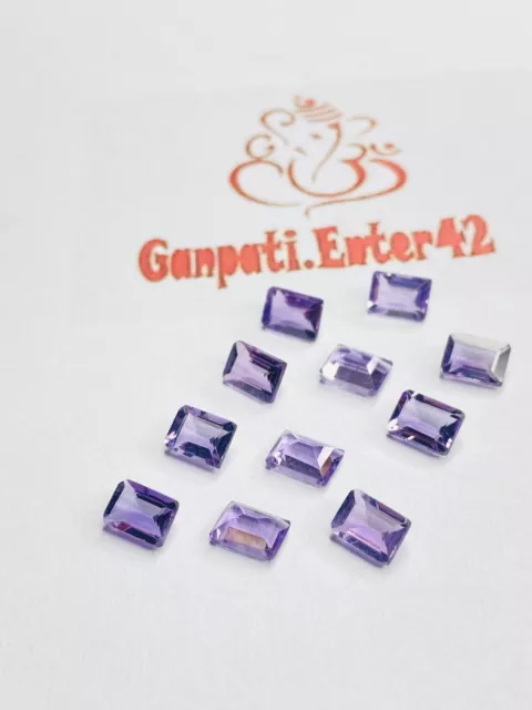 Natural Pink Amethyst Faceted Octagon Cut 7x5 MM 15 Pcs Lot Loose Gemstones E