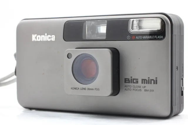 LCD Works [Near MINT] Konica BiG mini BM-201 35mm Film Camera From JAPAN Tested