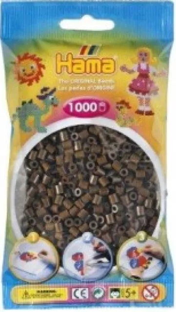 1000 Hama Dark Brown 207-12 Color Iron On Midi Beads