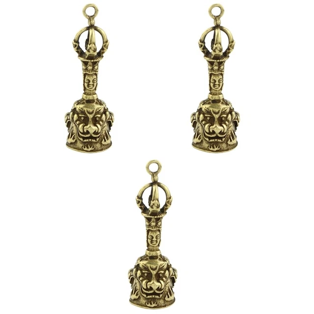 3 Count Hand Bell Antique Buddha Ornaments Buddhist Pendant
