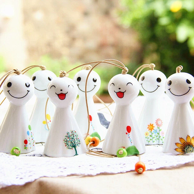 Ceramic Japanese Wind Sunshine Doll Door Window Hanging Decoration Car Ornament