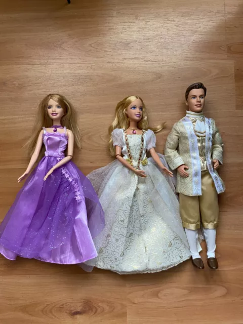 Bundle Of Three Barbie Island Princess Luciano, Rosella & Antonio Dolls