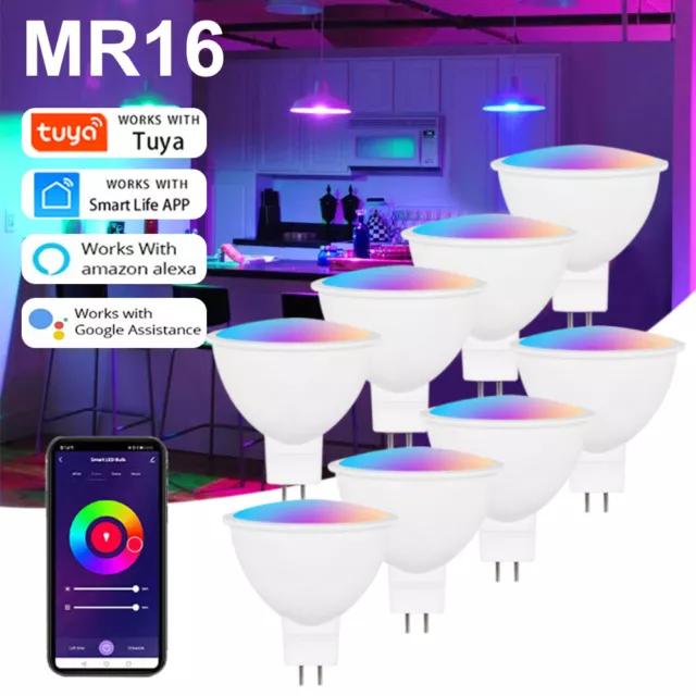 MR16 LED RGB+CW Leuchtmittel Lampe Birne Spot Dimmbar Strahler Tuya Wifi APP 5W