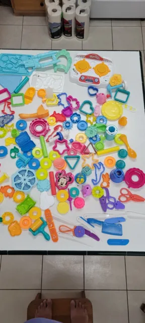 Lot 115+ Pieces Play Doh Dough Assorted Molds Accessories Tools Cutters Random