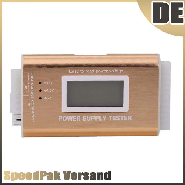 Nuovo tester di tensione PC LCD digitale 20/24 pin 4 alimentatore ATX BTX ITX SATA HDD fisso