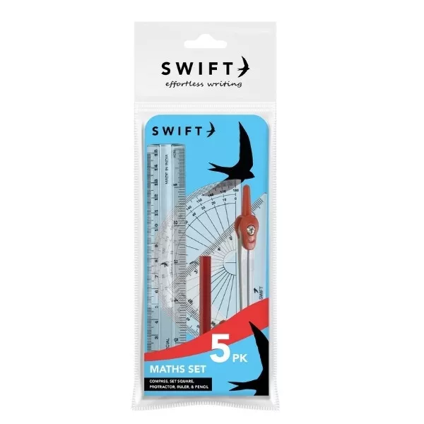 Swift® Maths Set in Box, 5pc