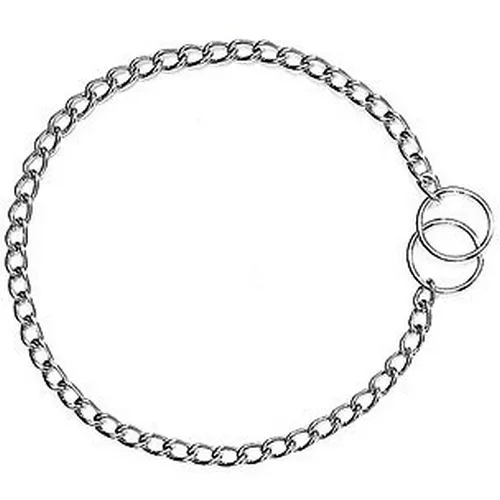 Collier Etrangleur Plaque Chrome 45 Cm -2,5Mm