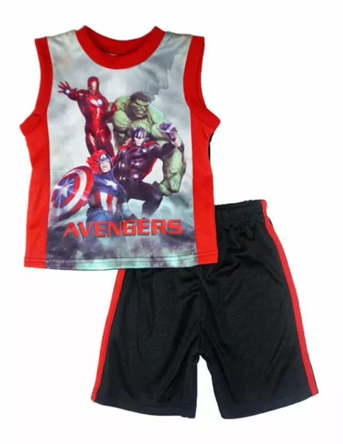 Marvel Avengers Toddler Boys Tank Top 2pc Short Set Size 2T 3T 4T