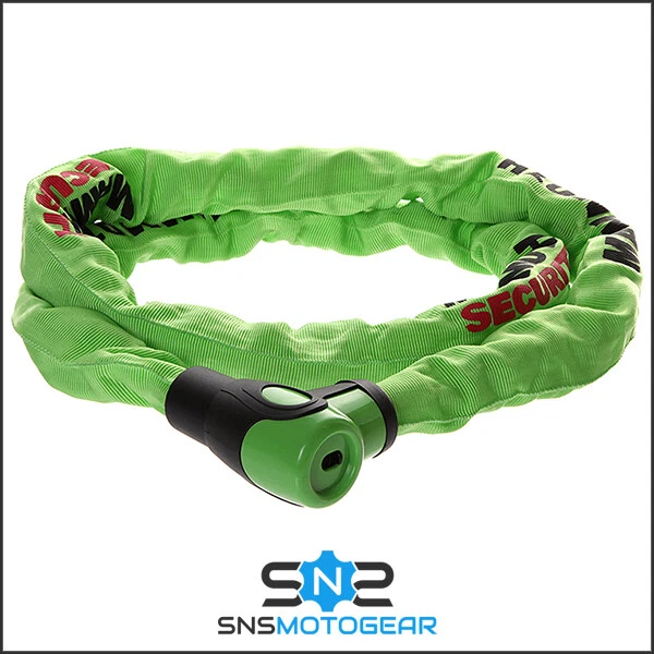 Catena a maglie quadrate di sicurezza moto Mammoth 10 mm e serratura integrale
