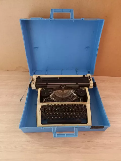 Old vintage Soviet typewriter 1991 USSR.