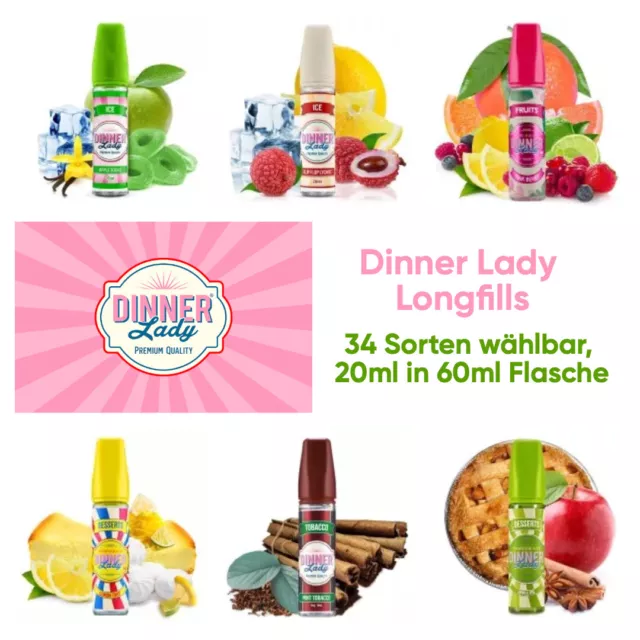 Dinner Lady Longfill Aroma 20ml in 60ml Flasche zum Mischen von Liquid