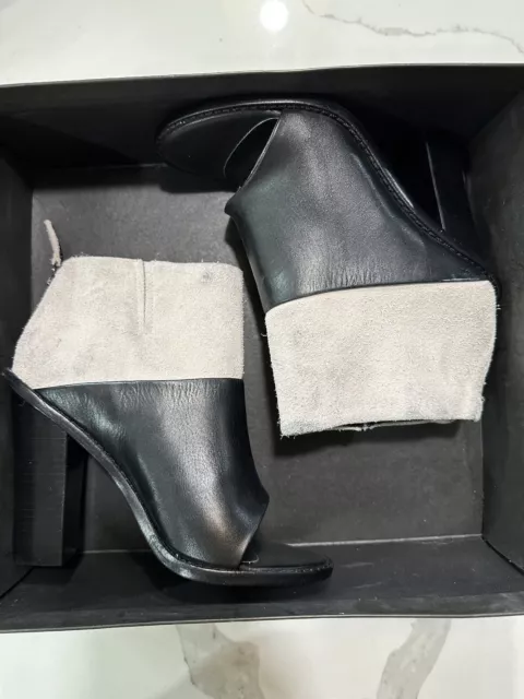 NWB TIBI ONDRIA BOOTIES BLACK LEATHER - with flaws 3