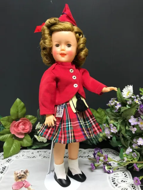 WOW Rare Tagged 12" Ideal Shirley Temple Doll In Red Wee Willie Winkie Outfit!