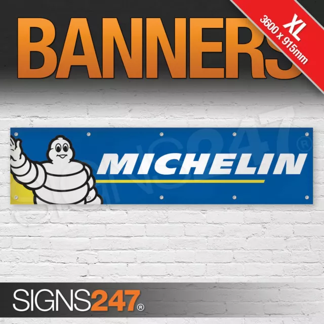 MICHELIN TYRES Garage Workshop Banner EXTRA LARGE Sign Display Motorsport